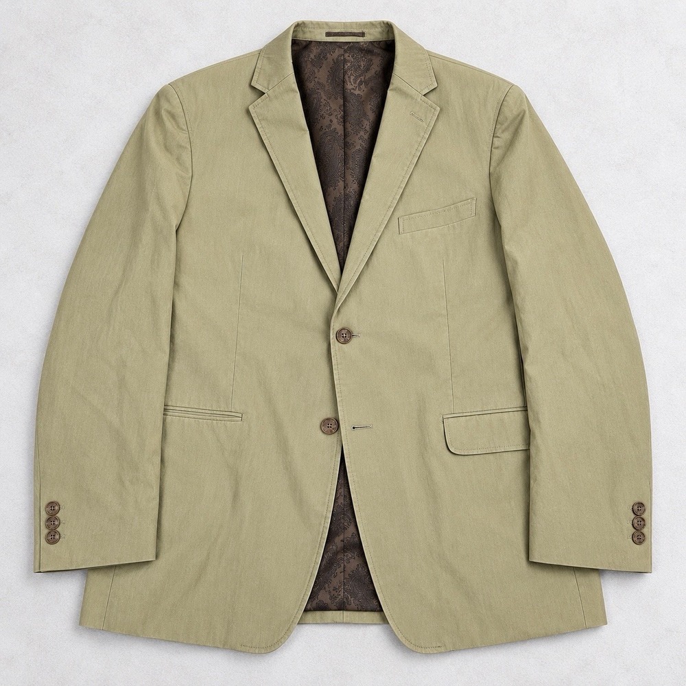 Blue Generation Blazer Mens 3XLT Tan Beige Cotton Blend Sport Coat Jacket Tall